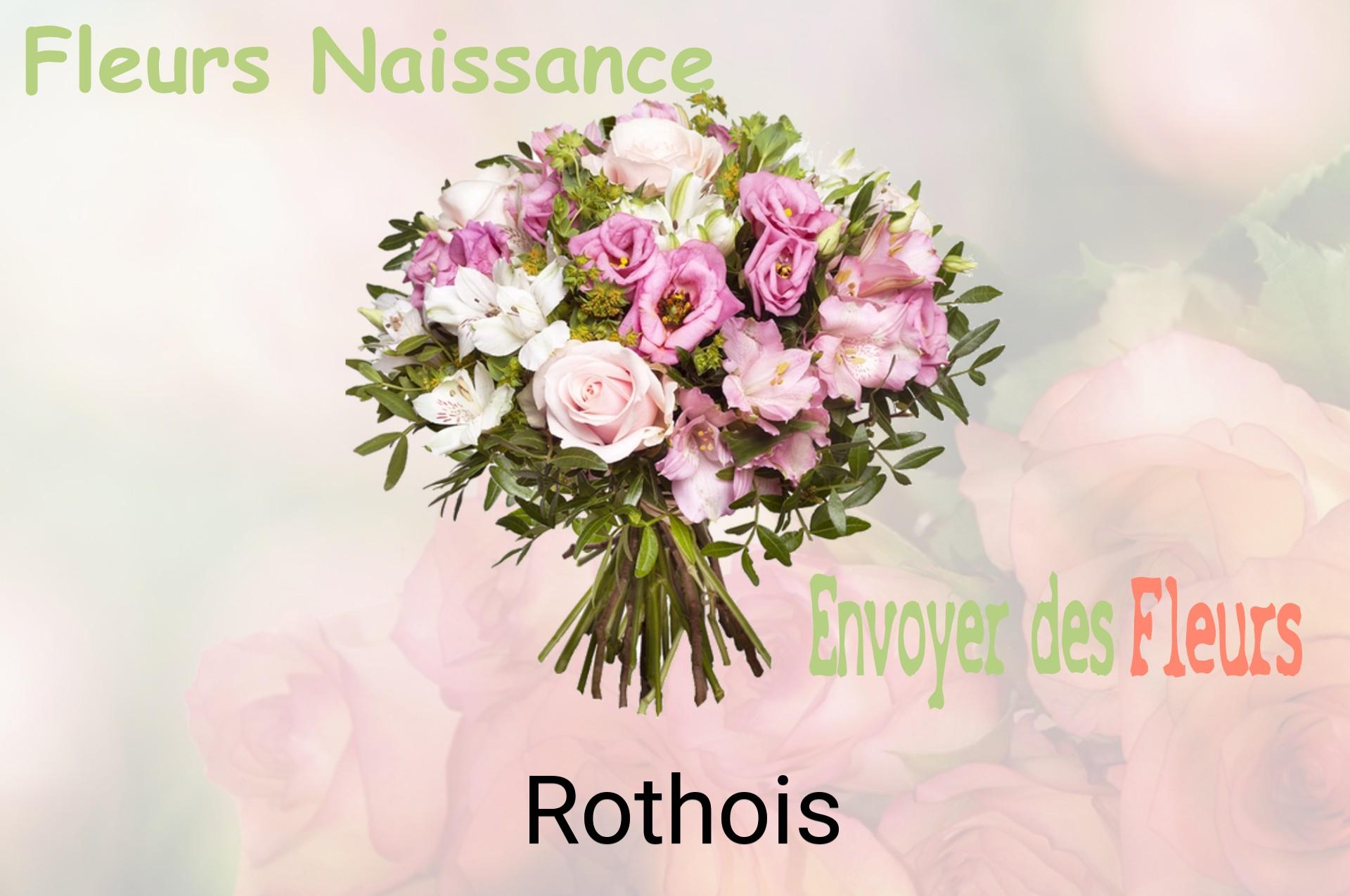 Bouquet de fleurs de naissance livré à Rothois