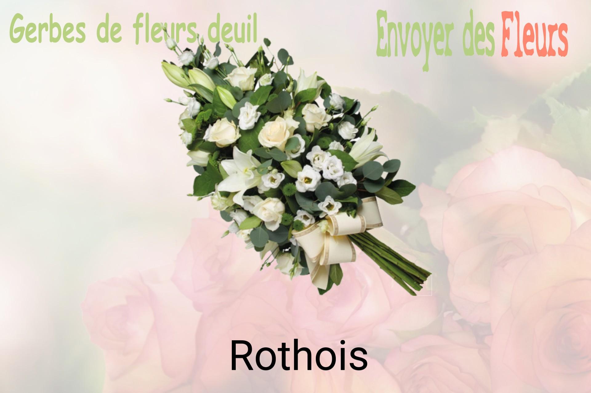Gerbe de fleurs de deuil livrée à Rothois